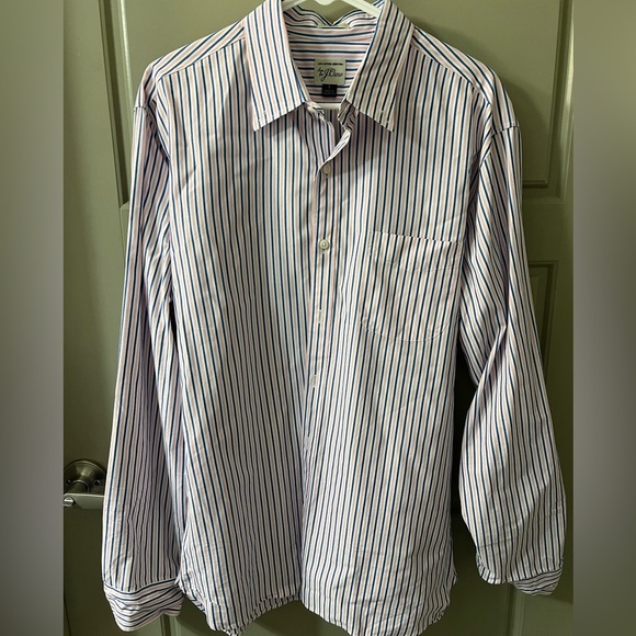 JCrew Blue and Pink Striped Shirt - Picture 1 of 3